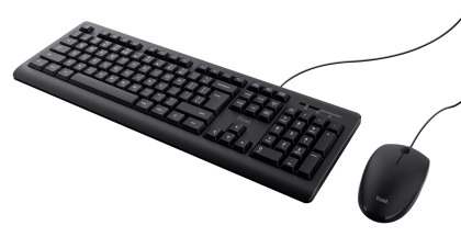 Kit tastatura + mouse cu fir, negru