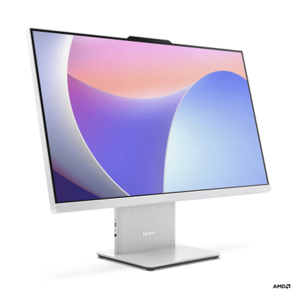 PC all-in-one Lenovo IdeaCentre AIO 27ARR9, Procesor AMD Ryzen 7 7735HS up to 4.75GHz, 27" FHD (1920x1080) IPS anti-glare 300 nits, RAM 16GB (2x 8GB) 4800 DDR5, 512GB SSD M.2 PCIe NVMe, AMD Radeon™ 680M Graphics, culoare Cloud Grey, No OS