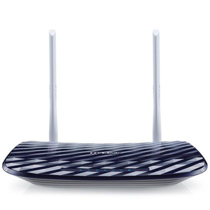 Router TP-Link Archer C20 AC750 Dual Band Wireless Router, Mediatek, 433Mbps at 5GHz + 300Mbps at 2.4GHz, 802.11ac/a/b/g/n,1 x 10/100M WAN + 4 x 10/100M LAN, Wireless On/Off, 1 USB 2.0 port, 2 fixed antennas