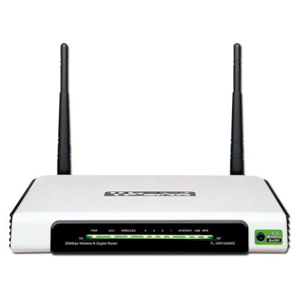 Router TP-Link TL-WR1042ND, 2,4GHz Wireless N 300Mbps, 4 x 10/100/1000Mbps LAN Gigabit Ports, 1 x 10/100/1000Mbps WAN Gigabit Port, 1 x USB 2.0 Port, Detachable Omni Directional Antenna 2 x 3dBi (RP-SMA)