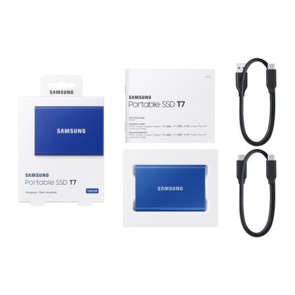 SSD Extern Samsung T7, 2TB, Blue, USB 3.