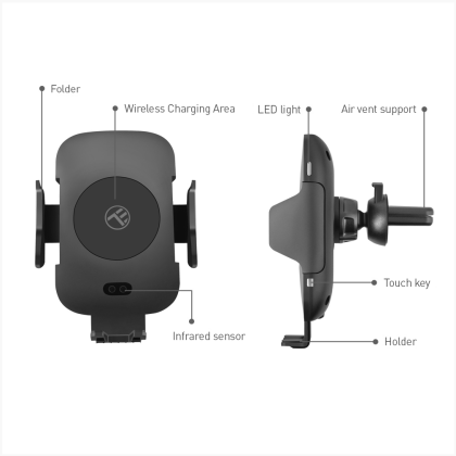 Incarcator wireless auto Tellur, negru