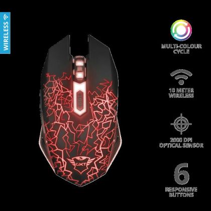 Mouse Trust GXT 107 Izza 2000 DPI, negru