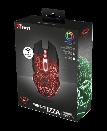Mouse Trust GXT 107 Izza 2000 DPI, negru