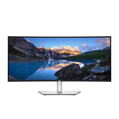 Monitor LED Dell curbat U3425WE, 34" WQHD (3440x1440), IPS, 300nits, 5ms, 120Hz, culoare silver