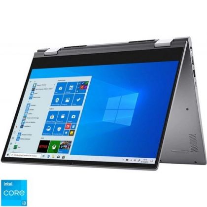 Laptop Dell Inspiron 5406 2in1, Procesor  Intel (R) Core (TM) i7-1165G7 up to 4.70 GHz, 14.0" FHD (1920x1080)WVA LED- Backlit Touch Display, RAM 8Gb 3200 MHz DDR4,512GB SSD M.2 PCIe NVMe,NVIDIA GeForce MX330 2GB GDDR5,culoare Gray,Windows 10 Home