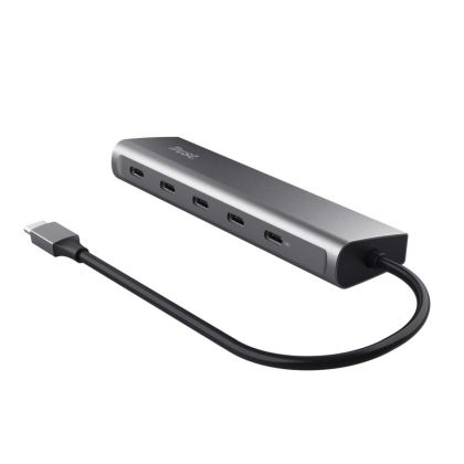 Hub Trust Halyx 5 x USB-C, gri