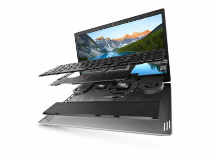 Laptop Dell Inspiron Gaming 5500 G5, Procesor AMD Ryzen(TM) 7 4800H up to 4.2 GHz, 15.6” FHD (1920x1080) WVA Anti-glare, RAM 16Gb(2x8Gb) 3200 MHz DDR4, 512GB SSD M.2 PCIe NVMe, AMD Radeon RX 5600M 6GB GDDR6, culoare Silver, Window 10 Home