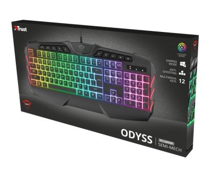Tastatura Trust GXT 881 Odyss cu fir, ng