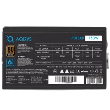 Sursa Aqirys Pulsar 750W 80+ White cert