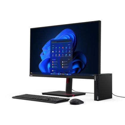 Desktop PC Lenovo ThinkCentre M70q Gen 5 Tiny, Procesor Gen 14ᵗʰ Intel Core i5-14400T up to 4.5GHz, RAM 16GB DDR5 4800MHz (1x16GB), 512GB SSD M.2 PCIe 4.0 NVMe, Intel UHD Graphics 730, Windows 11 Pro