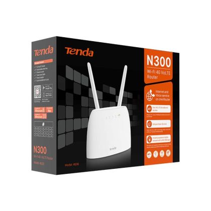 TENDA WIRELESS ROUTER N300 2.4GHZ 4G06