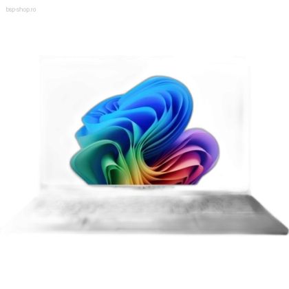 Laptop ASUS ZenBook A14 OLED UX3407RA-QD026X vedere frontala ecran OLED Windows.