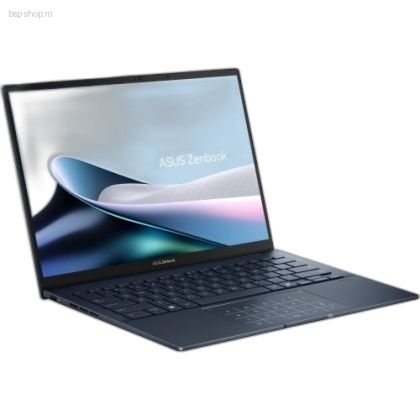 Laptop ASUS Zenbook 14 OLED UX3405CA-QL311X deschis vedere din unghi stanga.
