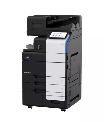 Imprimanta multifunctionala laser monocrom A3, Konica Minolta Bizhub 451i ,45ppm, duplex, 1200x1200 dpi, 2 casete hartie de 500 coli, tava bypass de 150 de coli, Retea, USB, RAM 8GB, HDD 256GB