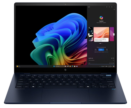 Laptop HP EliteBook Ultra G1q, Procesor Snapdragon X Elite X1E-78-100 up to 3.4GHz, 14" 2.2K (2240x1400) WLED 400 nits, touch, ram 32GB 8533MHz LPDDR5x, 1TB SSD M.2 NVMe PCIe, Qualcomm Adreno graphics, culoare blue, Windows11 Pro