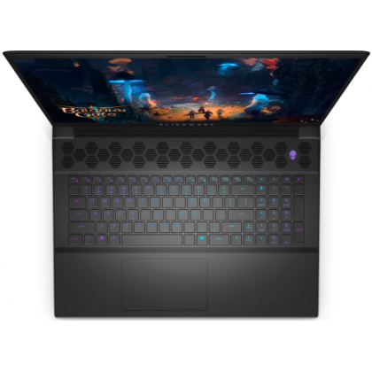 Laptop Dell Alienware M18 R2, Procesor gen 14 Intel Core i9-14900HX up to 5.8GHz, 18.0" QHD+ (2560x1600) 165Hz 3ms ComfortView Plus G-SYNC 100% DCI-P3, RAM 64GB DDR5 5200MHz (2x32GB), 2x2TB SSD M.2 PCIe NVMe, NVIDIA GeForce RTX 4090 16GB, culoare Dark M