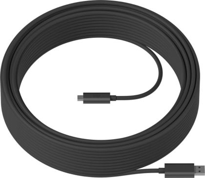 Cablu date Logitech USB-USB-C 10m, negru