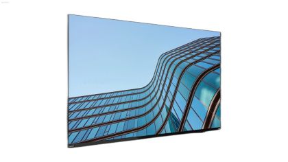 Profil lateral display profesional Lenovo ThinkVision E55 LFD design subtire.