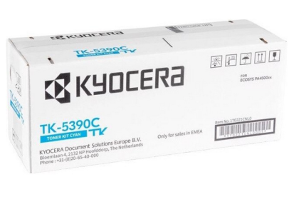 Toner original Kyocera TK-5390C, culoare cyan pentru Kyocera ECOSYS PA4500cx, capacitate 13.000 pagini
