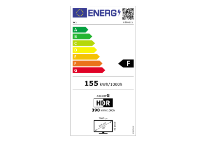 Qled TV 4K 85''(216cm) 120Hz TCL 85T8B (