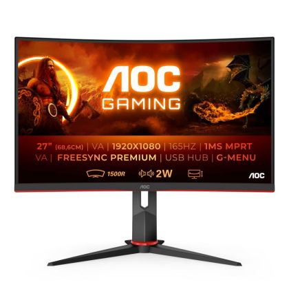 MONITOR 27" AOC C27G2U/BK