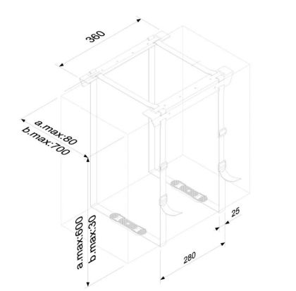 NM PC Mount UnderDesk 60/70cm