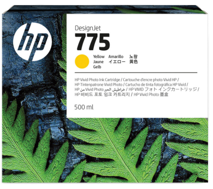 Cartus cerneala original HP 775, culoare yellow ink cartridge, pentru Plotter HP DesignJet Z6 Pro 64 inch, capacitate 500ml.