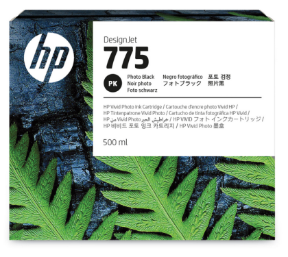 Cartus cerneala original HP 775, culoare photo black ink cartridge, pentru Plotter HP DesignJet Z6 Pro 64 inch, capacitate 500ml.