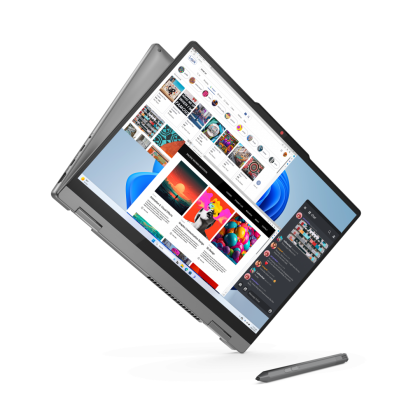 Laptop Lenovo IdeaPad 5 2-in-1 14IRH9, Procesor 13th Generation Intel Core i5 13420H up to 4.6GHz, 14" WUXGA (1920x1200) OLED 400nits Glossy, touch, ram 16GB soldered 5200Mhz LPDDR5x, 1TB SSD M.2 PCIe NVMe, Intel® UHD Graphics, culoare Grey, No OS