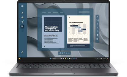 Laptop Dell Pro 16, Procesor AMD Ryzen 5 PRO 230 up to 4.9GHz, 16" FHD+ (1920x1200) IPS anti-glare 300nits, ram 16GB (1x16GB) 5600MHz DDR5, 1TB SSD M.2 PCIe NVMe, AMD Radeon 760M Graphics, culoare black, Windows11 Pro