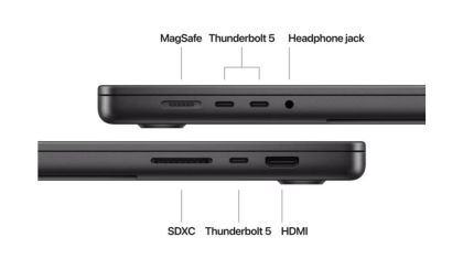 Laptop Apple MacBook Pro 16", Procesor Apple M4 Max, CPU cu 16 nuclee, GPU cu 40 nuclee, 16.2"(3456 x 2234) Retina 1000nits, ram 64GB, 1TB SSD, tastatura INT, culoare space black, macOS Sequoia