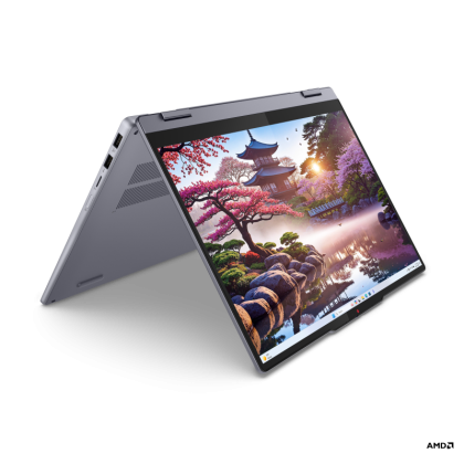Laptop Lenovo IdeaPad 5 2-in-1 14AKP10, Procesor  AMD Ryzen AI 7 350 up to 5.0Ghz, 14" WUXGA(1920x1200)OLED 500nits (peak)/400nits (typical) Glossy,touch,ram 24GB soldered 7500Mhz LPDDR5x,1TB SSD M.2 PCIe NVMe,AMD Radeon 860M Graphics,culoare Grey,No OS