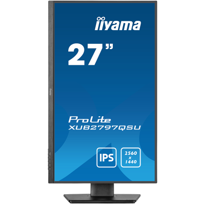 IIYAMA Prolite XUB2797QSU-B2 Business Monitor - 68.5 cm (27''), WQHD (2560x1440), IPS LED, 100Hz, 300 cd/m², matte / black