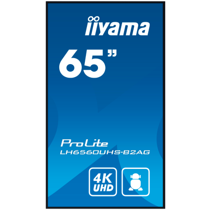 IIYAMA LFD LH6560UHS-B2AG 65 inch 4K UHD 500 cd  6.5ms Android 11 OS iiSignage 2 FailOver EShare