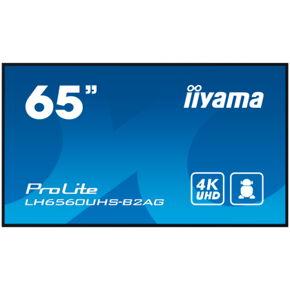 IIYAMA LFD LH6560UHS-B2AG 65 inch 4K UHD 500 cd  6.5ms Android 11 OS iiSignage 2 FailOver EShare