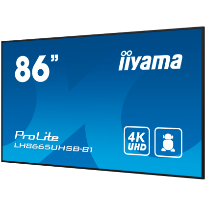 iyama ProLite LH8665UHSB-B1 - 86" Diagonal Class LED-backlit LCD display digital signage Android 4K UHD (2160p) 3840 x 2160 black
