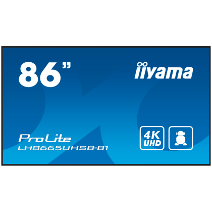 iyama ProLite LH8665UHSB-B1 - 86" Diagonal Class LED-backlit LCD display digital signage Android 4K UHD (2160p) 3840 x 2160 black