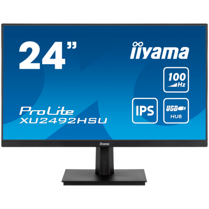 IIYAMA Monitor LED XU2492HSU-B6 24" IPS technology panel with USB hub and 100Hz refresh rate 1920 x 1080 100H 250 cd/m HDM DP 4xUSB Tilt