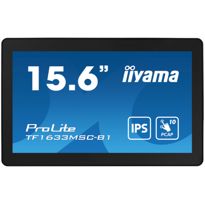 15,6" PCAP Bezel Free Front, 10P Touch, 1920x1080, DisplayPort, HDMI, 385cd/m2 (with touch), Speakers, USB Interface HUB 2x 2.0, External Power Adapter, 10P touch with supported OS