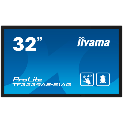 IIYAMA LFD TF3239AS-B1AG 32" 12pt Open Frame PCAP interactive large format display 500 cd/m² 8ms 	projective capacitive 12 points touch through-glass, temperature sensor with fan control