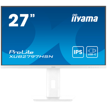 IIYAMA XUB2797HSN-W2 LED monitor 27 inch 1920 x 1080 FHD   100HZ IPS 300 cd 1000 1ms HDMI DP USB-C SPEAKERS White