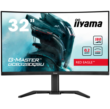 IIYAMA Monitor LED Gaming GCB3280QSU-B2 31.5" VA Curved 2560 x 1440 180Hz 350cd 0.2ms HDMI DP USB HUB height, swivel, tilt