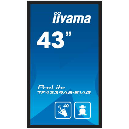 IIYAMA Prolite TF4339AS-B1AG Business Monitor - 108 cm (42.5"), 4K UHD (3840x2160), IPS LED, 60Hz, 8ms, 500 cd/m²