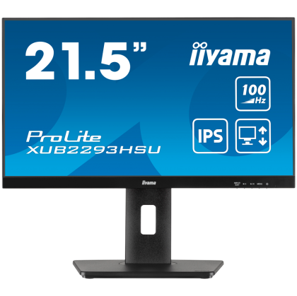 21,5" IPS-panel, 1920x1080@100Hz, 15cm Height Adj. Stand, 300cd/m2, Speakers, HDMI, DisplayPort, 1ms MPRT, USB 2x2.0