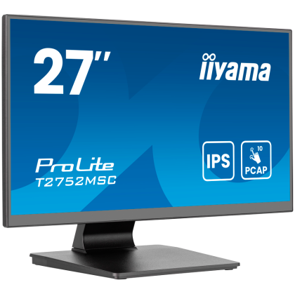 27" IPS Bonded PCAP, 10P Touch with AG and Anti-Finger print coating, 1920x1080, Flat Bezel Free Glass Front, HDMI, DisplayPort, 345cd/m2 (with touch), USB Hub 2x 3.2, Speakers