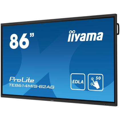 IIYAMA PROLITE TE8614MIS-B2AG 86" LED-BACKLIT LCD INTERACTIVE MULTITOUCHE DIGITAL SIGNAGE / 8-MICROPHONE AREA/ OPTIONAL SLOT IN PC 4K UHD (2160p) 3840 x 2160 Black