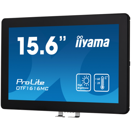 15,6" PCAP Bezel Free 10P Touch, 1920x1080, UV-filter+AF+AG coating, DisplayPort, HDMI, VGA, 935cd/m2 (with touch), Brightness, Active Cooling, Through Glass (Gloves) mode, External Power Adapter, USB Interface, Open frame, IP65