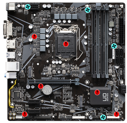 GIGABYTE Main Board Desktop Intel B560 (LGA 1200) 4xDDR4, HDMI/DP, DVI, 2xPCIe x16, 1xPCIe x1, 2xM.2, 6xSATA, LAN Intel 2.5Gb, mATX