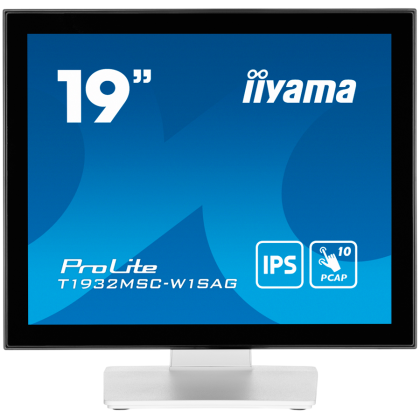 19" WHITE PCAP Anti-Glare coated, Bezel Free Front, 10P Touch, IPS Panel, 1280x1024, Speakers, VGA, DisplayPort, HDMI, 215cd/m2 (with touch), USB Interface, Built-In Power Adapter, Multiouch with supported OS